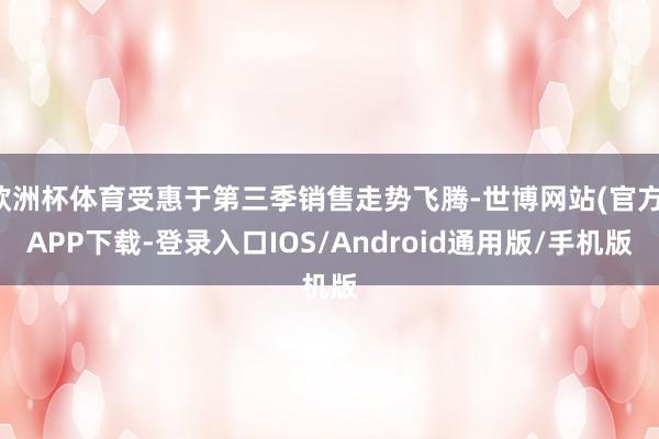 欧洲杯体育受惠于第三季销售走势飞腾-世博网站(官方)APP下载-登录入口IOS/Android通用版/手机版