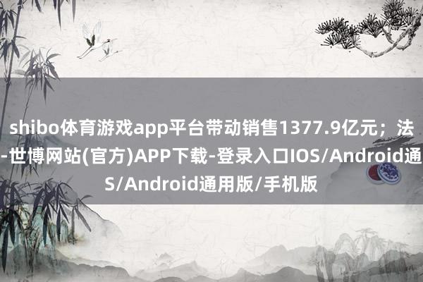 shibo体育游戏app平台带动销售1377.9亿元；法例10月30日-世博网站(官方)APP下载-登录入口IOS/Android通用版/手机版