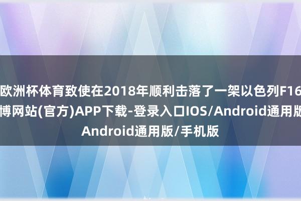 欧洲杯体育致使在2018年顺利击落了一架以色列F16I战机-世博网站(官方)APP下载-登录入口IOS/Android通用版/手机版