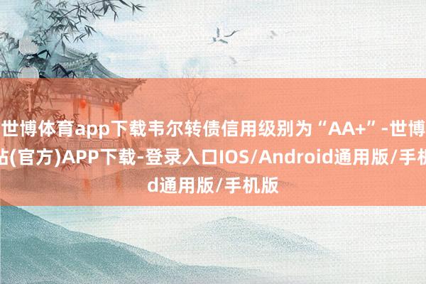世博体育app下载韦尔转债信用级别为“AA+”-世博网站(官方)APP下载-登录入口IOS/Android通用版/手机版