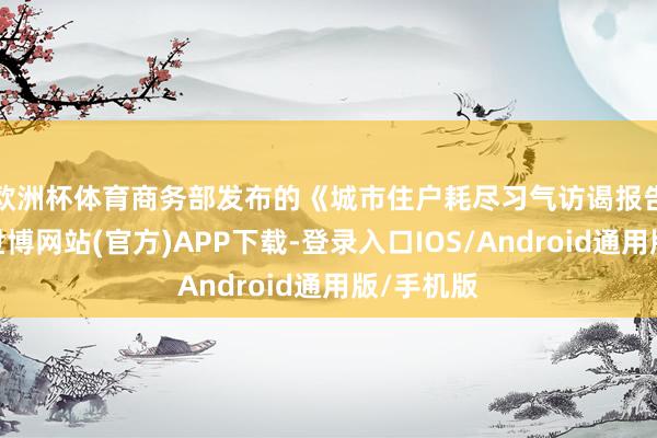 欧洲杯体育　　商务部发布的《城市住户耗尽习气访谒报告》透露-世博网站(官方)APP下载-登录入口IOS/Android通用版/手机版