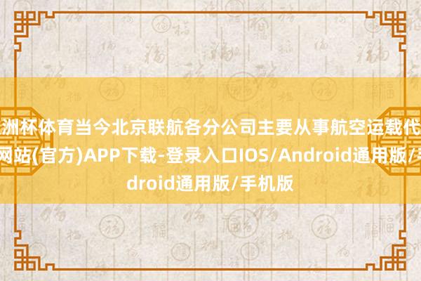 欧洲杯体育当今北京联航各分公司主要从事航空运载代理-世博网站(官方)APP下载-登录入口IOS/Android通用版/手机版
