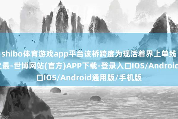shibo体育游戏app平台该桥跨度为现活着界上单线铁路同类桥型之最-世博网站(官方)APP下载-登录入口IOS/Android通用版/手机版
