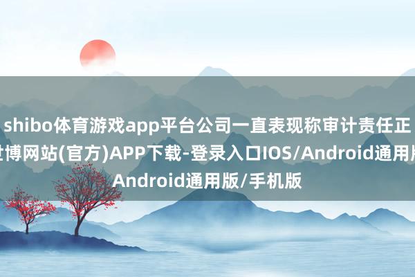 shibo体育游戏app平台公司一直表现称审计责任正常推动-世博网站(官方)APP下载-登录入口IOS/Android通用版/手机版