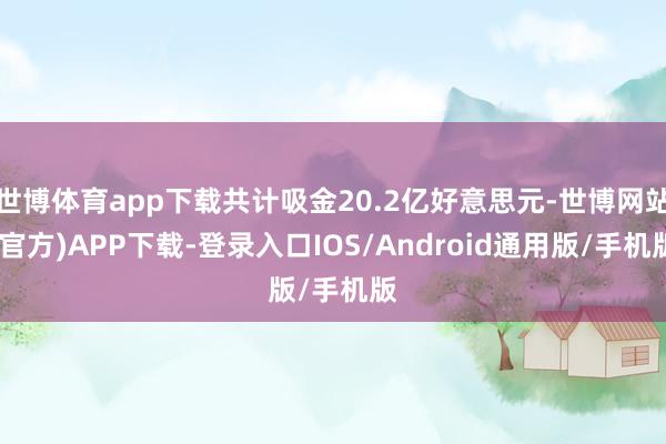 世博体育app下载共计吸金20.2亿好意思元-世博网站(官方)APP下载-登录入口IOS/Android通用版/手机版