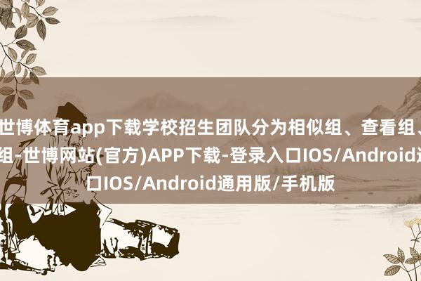 世博体育app下载学校招生团队分为相似组、查看组、审核组与登记组-世博网站(官方)APP下载-登录入口IOS/Android通用版/手机版