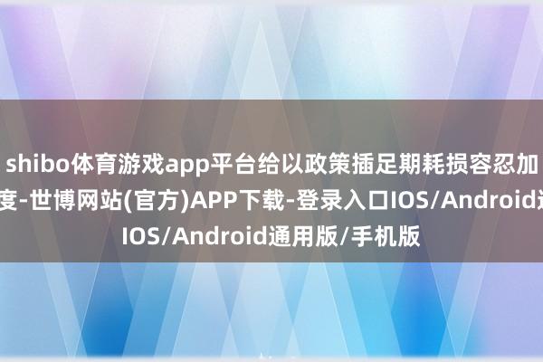 shibo体育游戏app平台给以政策插足期耗损容忍加大财政维持力度-世博网站(官方)APP下载-登录入口IOS/Android通用版/手机版