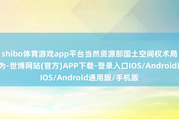 shibo体育游戏app平台当然资源部国土空间权术局局长谢海霞以为-世博网站(官方)APP下载-登录入口IOS/Android通用版/手机版