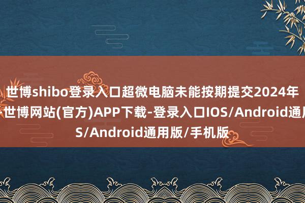世博shibo登录入口超微电脑未能按期提交2024年的年度陈述-世博网站(官方)APP下载-登录入口IOS/Android通用版/手机版