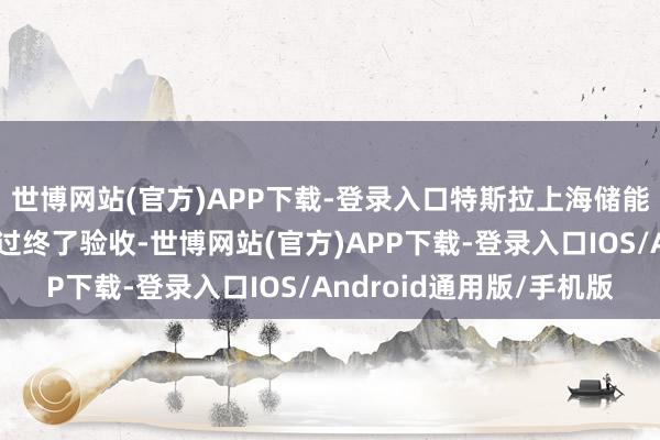 世博网站(官方)APP下载-登录入口特斯拉上海储能超等工场样式告成通过终了验收-世博网站(官方)APP下载-登录入口IOS/Android通用版/手机版