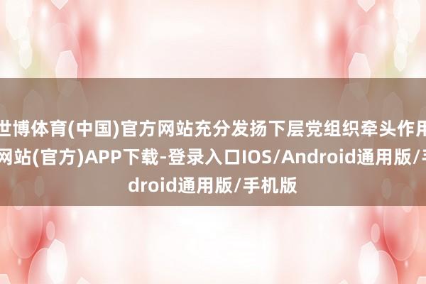 世博体育(中国)官方网站充分发扬下层党组织牵头作用-世博网站(官方)APP下载-登录入口IOS/Android通用版/手机版