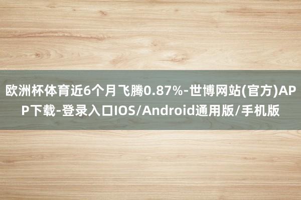 欧洲杯体育近6个月飞腾0.87%-世博网站(官方)APP下载-登录入口IOS/Android通用版/手机版